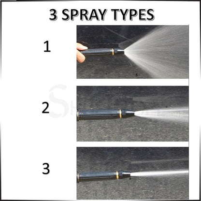 High Pressure Metal Brass Adjustable Nozzle Water Spray Gun Versatile Tool For Garden And Cleaning